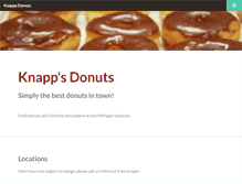 Tablet Screenshot of knappsdonuts.com